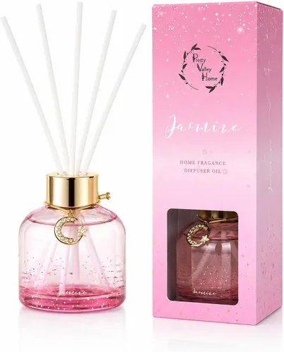 Set de difusor de junco, difusor de Pretty Valley Home 80ml / 2.7 fl OZ en caja de regalo - Incluye varillas de difusor de junco, aceite de