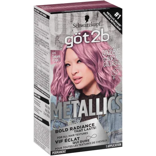 Miniatura 2 de Got2b Metallics - Color permanente para el cabello, color rosa Sakura M84