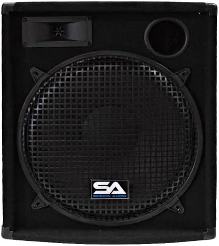 Miniatura 3 de Seismic Audio - Par de altavoces PA DJ de 15" de 600 vatios de audio PRO - Red eléctrica, monitores, bandas, karaoke, iglesias, bodas