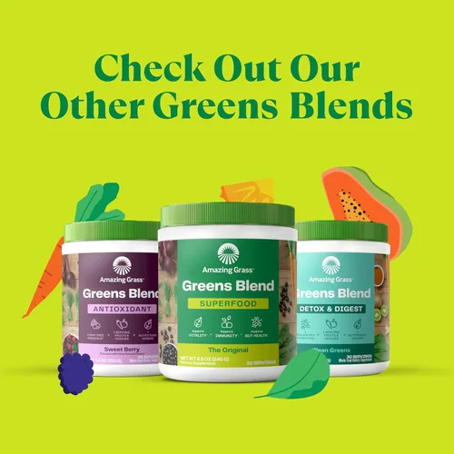 Miniatura 7 de Amazing Grass Kidz Superfood: Vegetales orgánicos, frutas y verduras, polvo de raíz de remolacha y probióticos para niños saludables, explosión