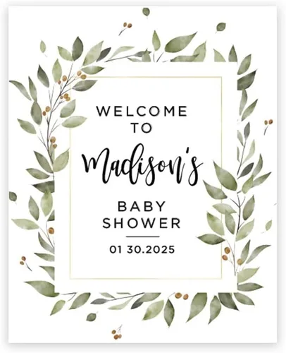 Miniatura 10 de Andaz Little Cutie - Decoración de baby shower, 16 x 20 pulgadas, letrero de bienvenida personalizado, letrero de caballete personalizado para libro