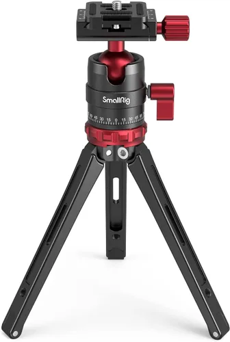 SmallRig Trípode para iPhone de Escritorio Mini Trípode - Aleación de Aluminio de 20 pulgadas/50 cm con Cabeza de Bola de 360 Grados, Zapata Rápida