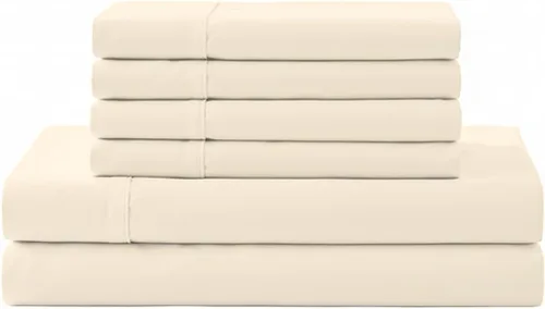 Miniatura 55 de Linen Home Juego de sábanas 100% de percal de algodón, fresco, ligero, sólido, California king, 4 piezas, 1 sábana encimera, 1 sábana ajustable, 14