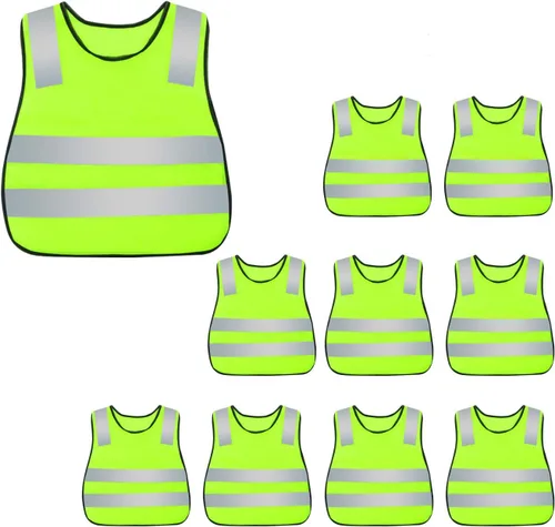 Miniatura 20 de AIEOE Kids High Visibility Safety Vest Reflective Running Lightweight Traffic Walking Breathable Construction Vest
