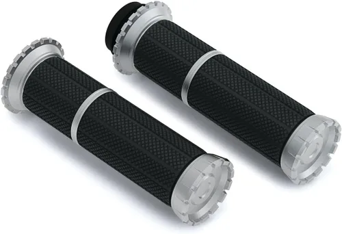Miniatura 2 de Kuryakyn 3585 Riot - Empuñaduras para manillar para acelerador y embrague, ajuste universal para manillares de 1 pulgada de diámetro, negro Negro