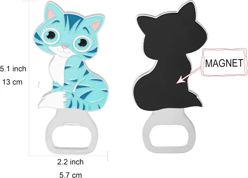 Miniatura 2 de Abrebotellas con forma de gato, abridor de botellas de cerveza, abrebotellas de animales creativos, dureza de aleación de zinc, regalo para papá
