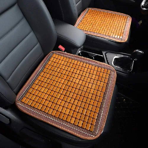 Miniatura 3 de Maricome Cojines de silla de bambú Cojín de asiento de coche de verano, transpirable, antideslizante, tamaño 17.7 x 17.7 in (1)