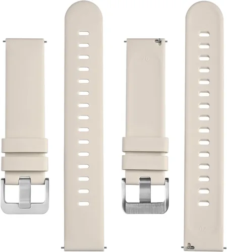 Miniatura 79 de BISONSTRAP Correas de reloj de silicona, correas de reloj delgadas con liberación rápida, 0.787 in, negro con hebilla negra