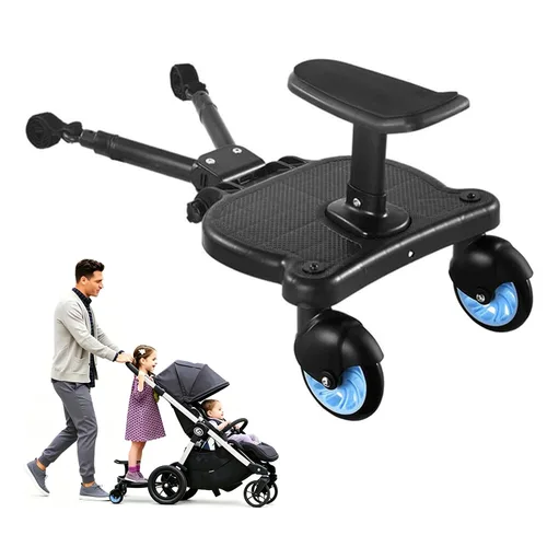 Tabla universal para cochecito con asiento desmontable, apto para la mayoría de marcas de cochecitos, soporta niños de hasta 55 libras (azul)