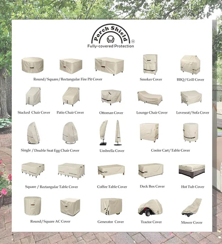 Miniatura 7 de Porch Shield Cubierta impermeable y resistente al desvanecimiento de 600D para bañera de hidromasaje de exterior 80 x 80 pulgadas, protector de SPA