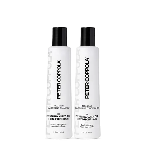 Peter Coppola Total Repair - Champú y acondicionador Duo, seguro para el color, sin cloruro de sodio, sin sulfatos para cabello teñido y