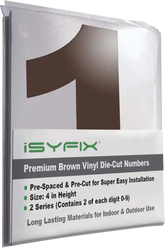 Miniatura 71 de iSYFIX Calcomanías de Números de Vinilo Verde Manzana – 1.5 Pulgadas Autoadhesivas (2 Juegos) – Calcomanía Premium Troquelada y Pre-espaciada