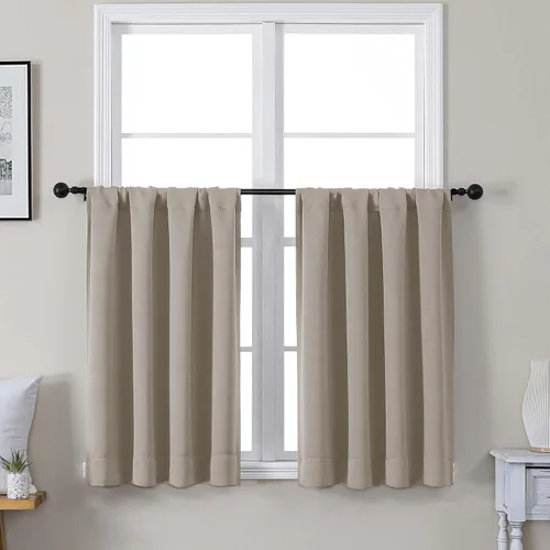 Miniatura 68 de Gwine Cortinas opacas para dormitorio, 54 pulgadas de largo, paneles de cortina de ventana con aislamiento térmico y reducción de ruido, cortinas