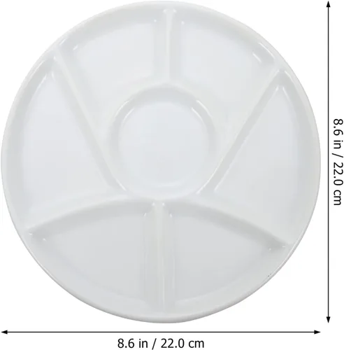 Miniatura 6 de EXCEART Bandeja de pintura de porcelana de cerámica Bandeja de mezcla de cerámica Placas de pintura de acuarela Bandeja de pintura de acuarela Placa