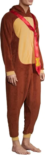 Miniatura 3 de Nintendo Donkey Kong - Mameluco de felpa para hombre, disfraz de burro Kong de una pieza para adultos, Kigurumi, pijama de forro polar DK y sudadera