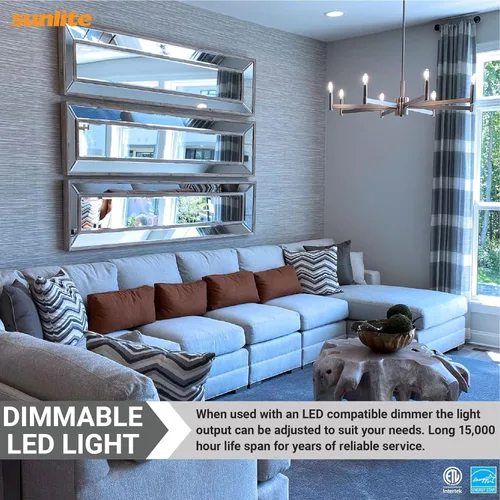 Miniatura 5 de Sunlite Bombilla LED B11 con punta de torpedo esmerilada, 4.5 vatios (equivalente a 40 W) 300 lúmenes, base de candelabro E12, regulable, 5000K luz