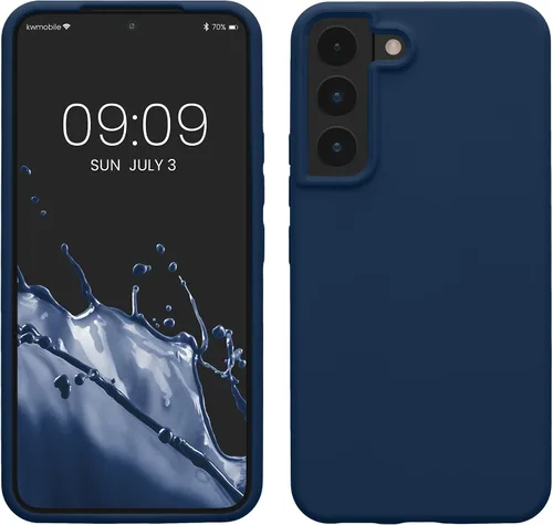 Miniatura 333 de kwmobile Funda compatible con Samsung Galaxy S22 - Funda de silicona TPU con acabado suave - Blue Reef