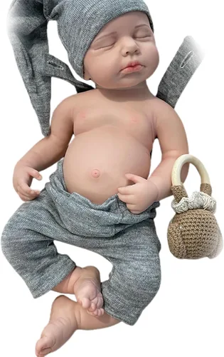 Muñecas de bebé Reborn de silicona realistas de cuerpo completo de 20 pulgadas, muñeca de bebé realista que se ve en la vida real muñeca de bebé Niño