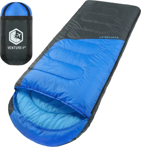 Miniatura 13 de VENTURE 4TH Saco de dormir para mochileros – XXL, tamaños dobles e individuales – Saco de dormir ligero para clima cálido y frío para adultos, niños