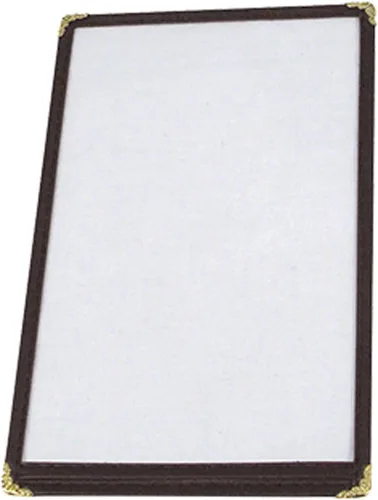 Winco cubierta para menú, sencillo, 9.8 in x 12.4 in, negro