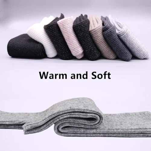 Miniatura 24 de Facecozy Calentadores de brazos para mujer, mezcla de lana de cachemira, guantes largos sin dedos para mujer, guantes para clima frío con agujero