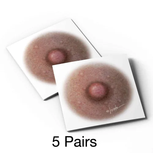 Miniatura 2 de Tatuajes temporales para cáncer de mama para mujeres, 5 pares, tatuaje temporal de areola, tatuaje temporal posmastectomía, solución de pezón