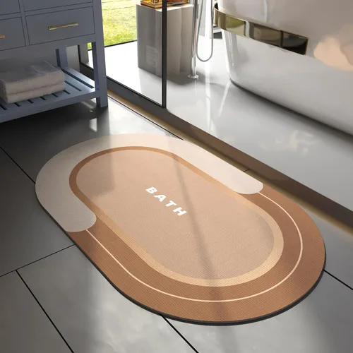 Miniatura 20 de MontVoo Alfombra de baño antideslizante, de secado rápido, resistente a las manchas para el suelo del baño, alfombra de ducha de fácil cuidado