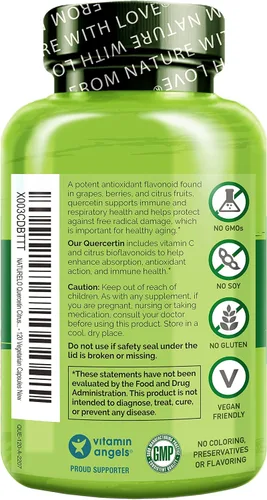 Miniatura 2 de NATURELO Complejo bioflavonoide cítrico de quercetina con absorción mejorada - 120 cápsulas vegetarianas
