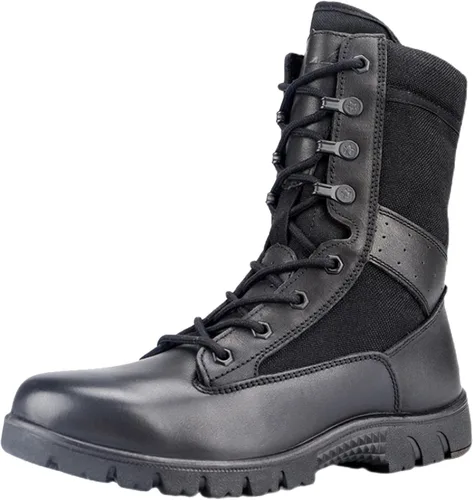 Botas de trabajo tácticas militares para hombres con cremallera lateral Botas de combate del ejército de