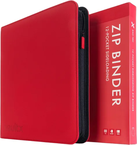 Miniatura 12 de Vault X Carpeta de 12 bolsillos con cremallera para tarjetas coleccionables – 480 tarjetas, material de álbum Exo-Tec premium, 20 páginas de carga