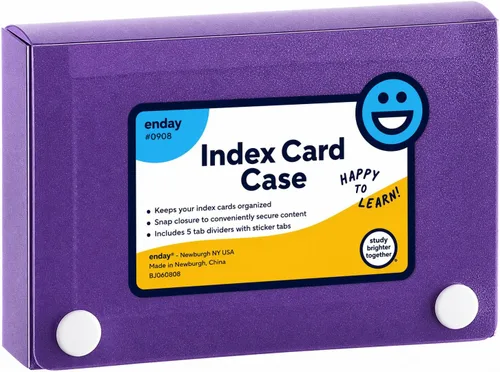 Miniatura 18 de Enday Estuche organizador de tarjetas de índice rosa, 3 x 5, caja de archivos con 5 divisores, caja de tarjetas con capacidad para 100 tarjetas