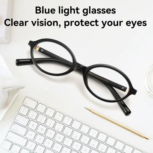 Miniatura 2 de Dollger Oval Blue Light Glasses for Women Men Fashion Retro 90s Small Frame Computer Glasses