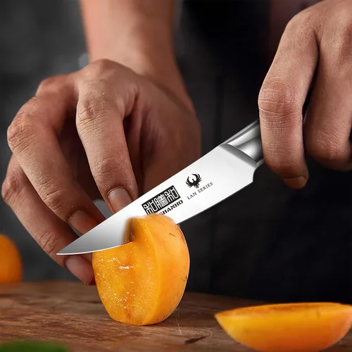 Miniatura 6 de HOSHANHO Juego de cuchillos de cocina de 3 piezas, cuchillos de chef ultra afilados, Santoku/Pelar, cuchillos profesionales de acero de alto carbono