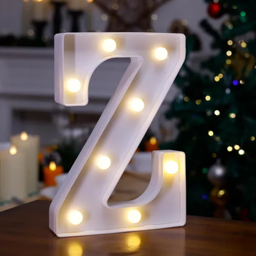 Miniatura 43 de Letrero LED de Marquesina con Letras Iluminadas, Letrero del Alfabeto Iluminado, Luces LED de Letras con Batería para Luz Nocturna, Boda