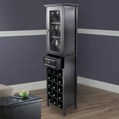 Miniatura 2 de Winsome Almacenamiento de vino burdeos, negro