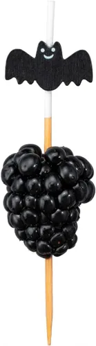 Miniatura 13 de Brochetas de cóctel de 2.75 pulgadas, 100 pinchos de aperitivo de labios sexys, puntiagudos, resistentes, palillos de dientes de bambú rojo