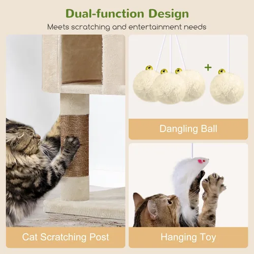 Miniatura 6 de Globlazer Árboles y Torres para Gatos para Múltiples Gatos Adultos, Torre de Árbol para Gatos XXL Alta de 82 Pulgadas para Gatos