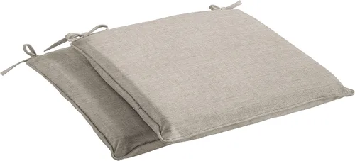 Sorra Home Sunbrella - Juego de almohadillas para silla con cable para interiores y exteriores, 19 x 16 x 2 pulgadas, color plata fundida, 2 unidades