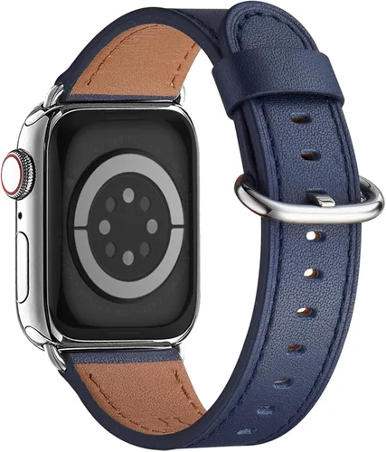 Miniatura 30 de WFEAGL Compatible con Apple Watch Banda 38mm 40mm 41mm para Mujeres, Correa de Cuero de Grano Superior para iWatch Ultra SE & Series 9 8 7 6 5 4 3