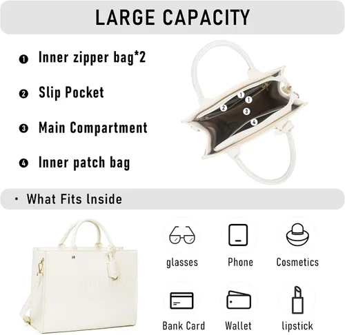 Miniatura 4 de Tote Bag for Women Top Handle Stachel Purse and Handbags with Shoulder Strap