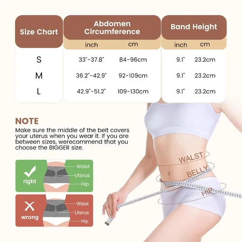 Miniatura 2 de Trendyline Banda para el vientre posparto para recuperación de cesárea, faja abdominal poscirugía con bolsillo frío caliente para aliviar el dolor