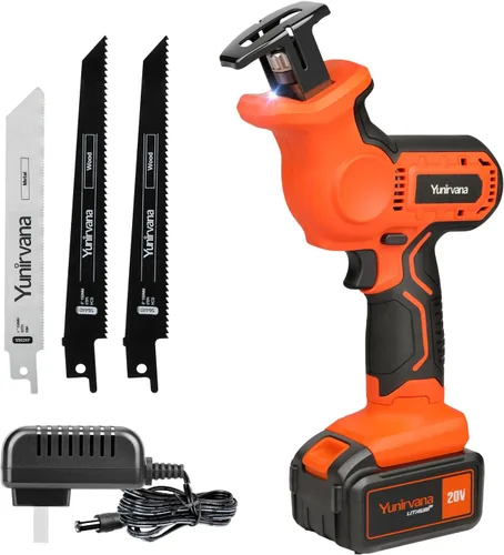 Miniatura 10 de Yunirvana Sierra recíproca de 120 V, sierra recíproca con cable de velocidad variable de 6.0 amperios con longitud de carrera de 4/5 pulgadas, 3000