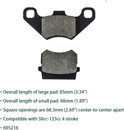 Miniatura 2 de KT196 Go Kart Pastillas de freno para 98/100/196cc Colerman CK196-T CK100-S SK100 Go Kart Parts