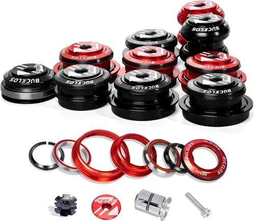 Miniatura 18 de BUCKLOS 1-1/8 Auriculares de Bicicleta MTB Sin Rosca 34 44 44-50.6 44-55 44-56 41.8-52mm, Caja de Dirección con Rodamientos Sellados Dobles