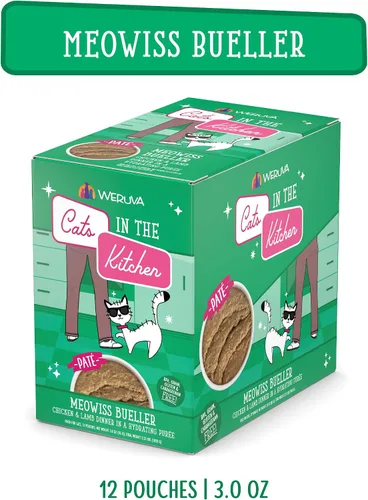 Miniatura 3 de Weruva Cats in The Kitchen Slide N' Serve - Bolsas de comida húmeda natural para gatos, sin granos, Meowiss Bueller, bolsa de 3 onzas (paquete de 12)