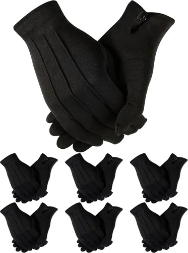SATINIOR Usher Pallbearer Parade - 6 pares de guantes de nailon para hombre, guantes de disfraz para funerarios, suministros formales de fiesta de