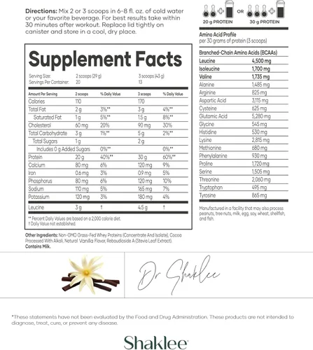 Miniatura 3 de Shaklee - Performance® Advanced Physique® 100% proteína de suero alimentada con pasto: fórmula de absorción rápida - 0.71 oz de proteína 110