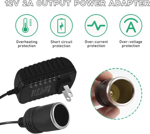 Miniatura 3 de Ohleats Convertidor de CA a CC, convertidor de 100-240V a 12V 2A 24W AC/DC, transformador de adaptador de fuente de alimentación CA/CC automático