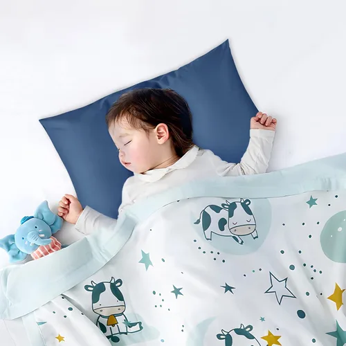 Miniatura 7 de Funda de almohada de algodón para niños pequeños de 14 x 20 pulgadas, sobre de algodón de fibra larga, ultra suave, transpirable, duradero, funda