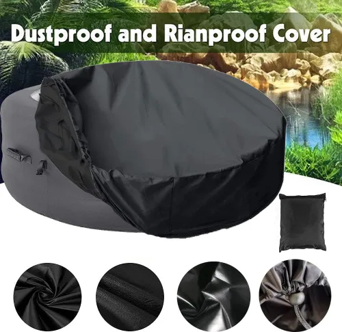 Miniatura 3 de Cubierta impermeable para bañera de hidromasaje, impermeable, portátil, redonda, inflable, protector para bañera de hidromasaje, piscina, muebles